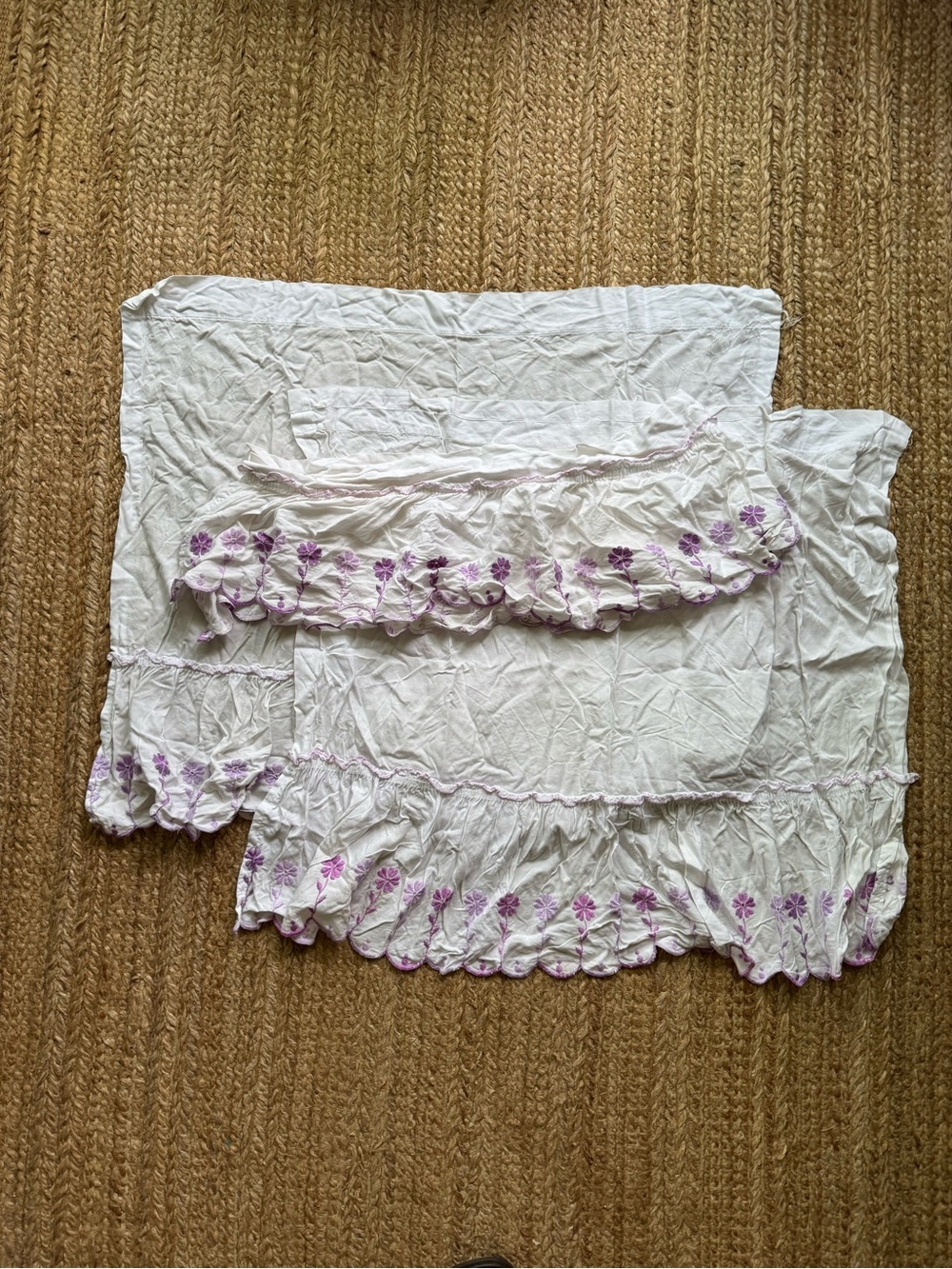 Vintage window valences, set of three.